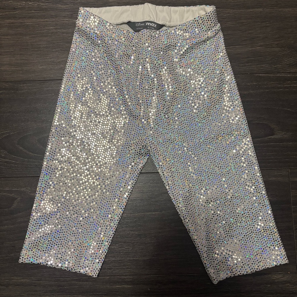 2/$10 Disney Sparkling Silver Kids Leggings